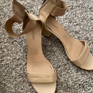 Tan block heels